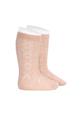 CONDOR Nude Geometric Openwork Socks