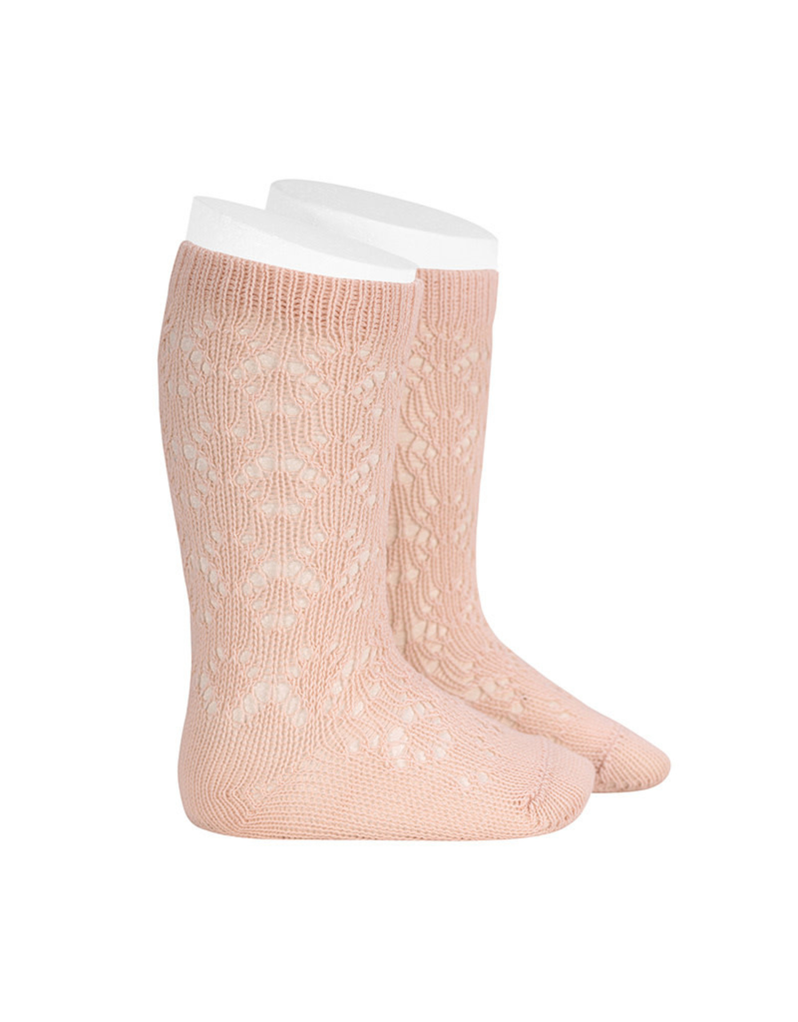 CONDOR Nude Geometric Openwork Socks