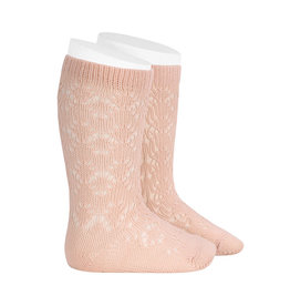 CONDOR Nude Geometric Openwork Socks