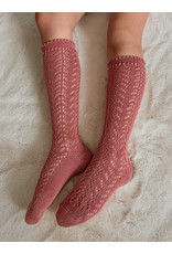 CONDOR Terracotta Openwork Knee Socks