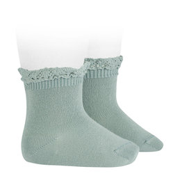 CONDOR Dry Green Lace Edging Short Socks