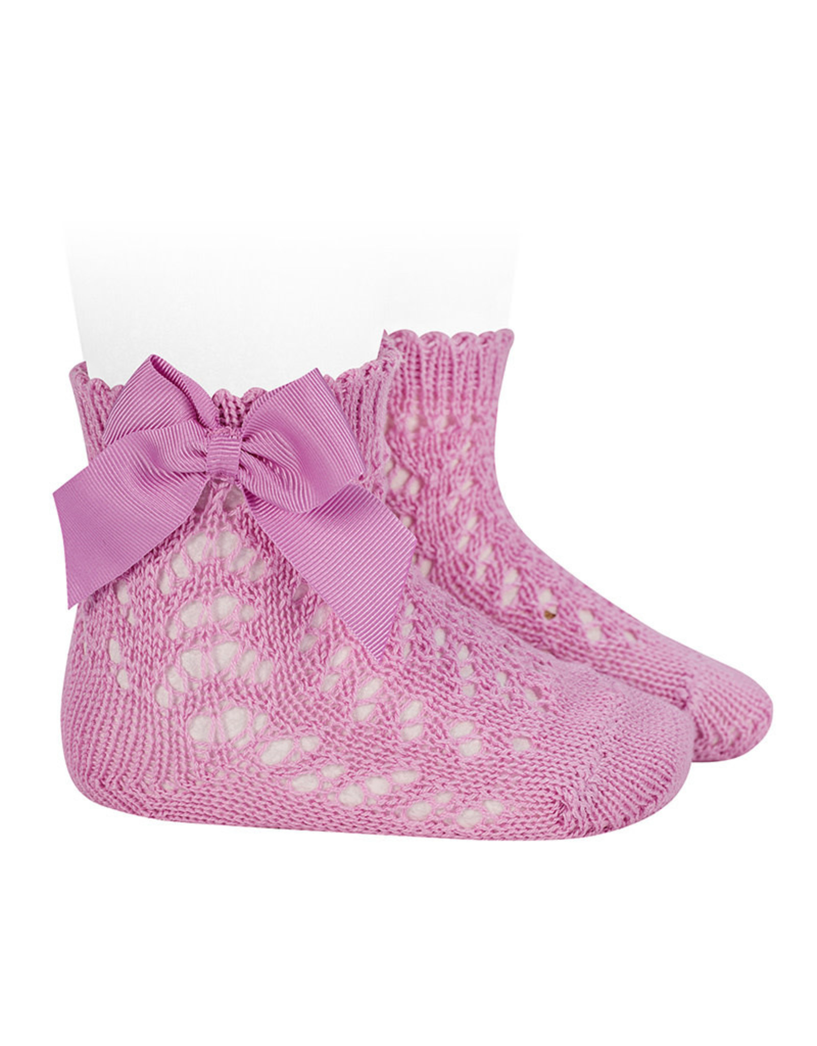 CONDOR Sakura Openwork Short Socks with Bow