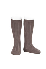 CONDOR Truffle Ribbed Knee Socks