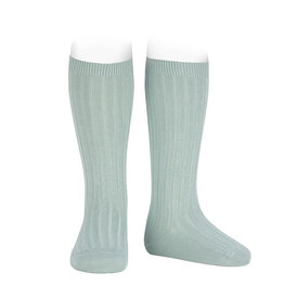 CONDOR Sea Mist Ribbed Knee Socks