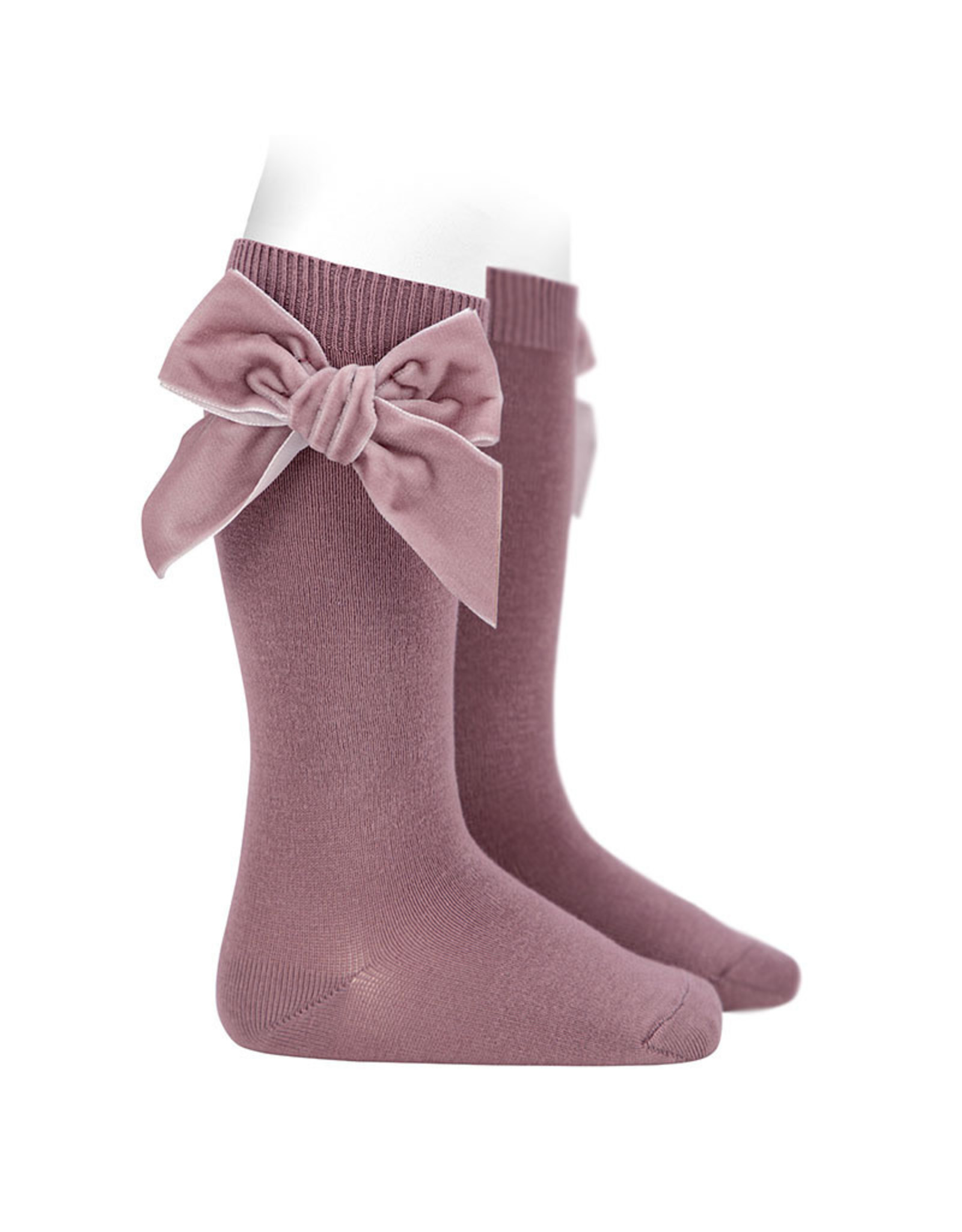 CONDOR Iris Velvet Bow Socks - Devoted Touch