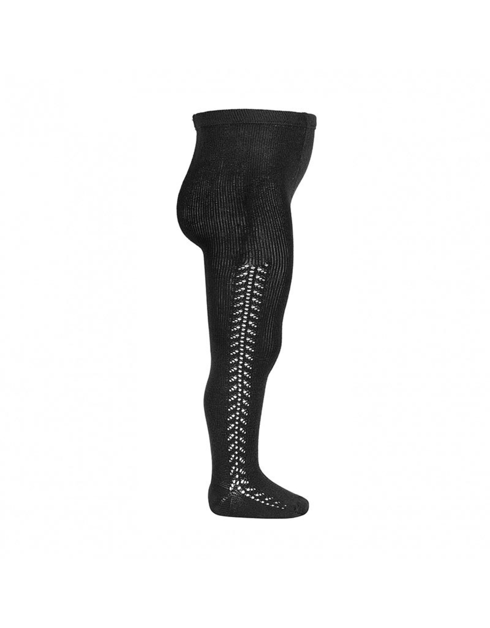 CONDOR Black Side Openwork Tights - Devoted Touch