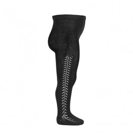 CONDOR Black Side Openwork Tights