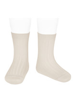 CONDOR Linen Ribbed Short Socks