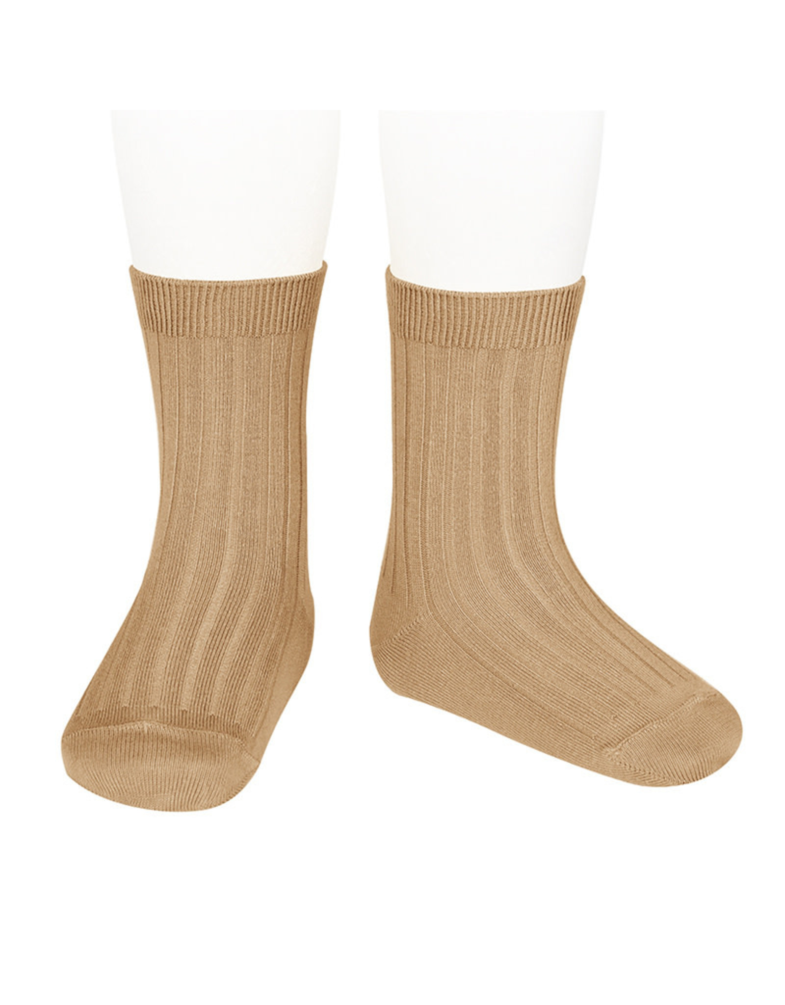 CONDOR Camel Ribbed Short Socks