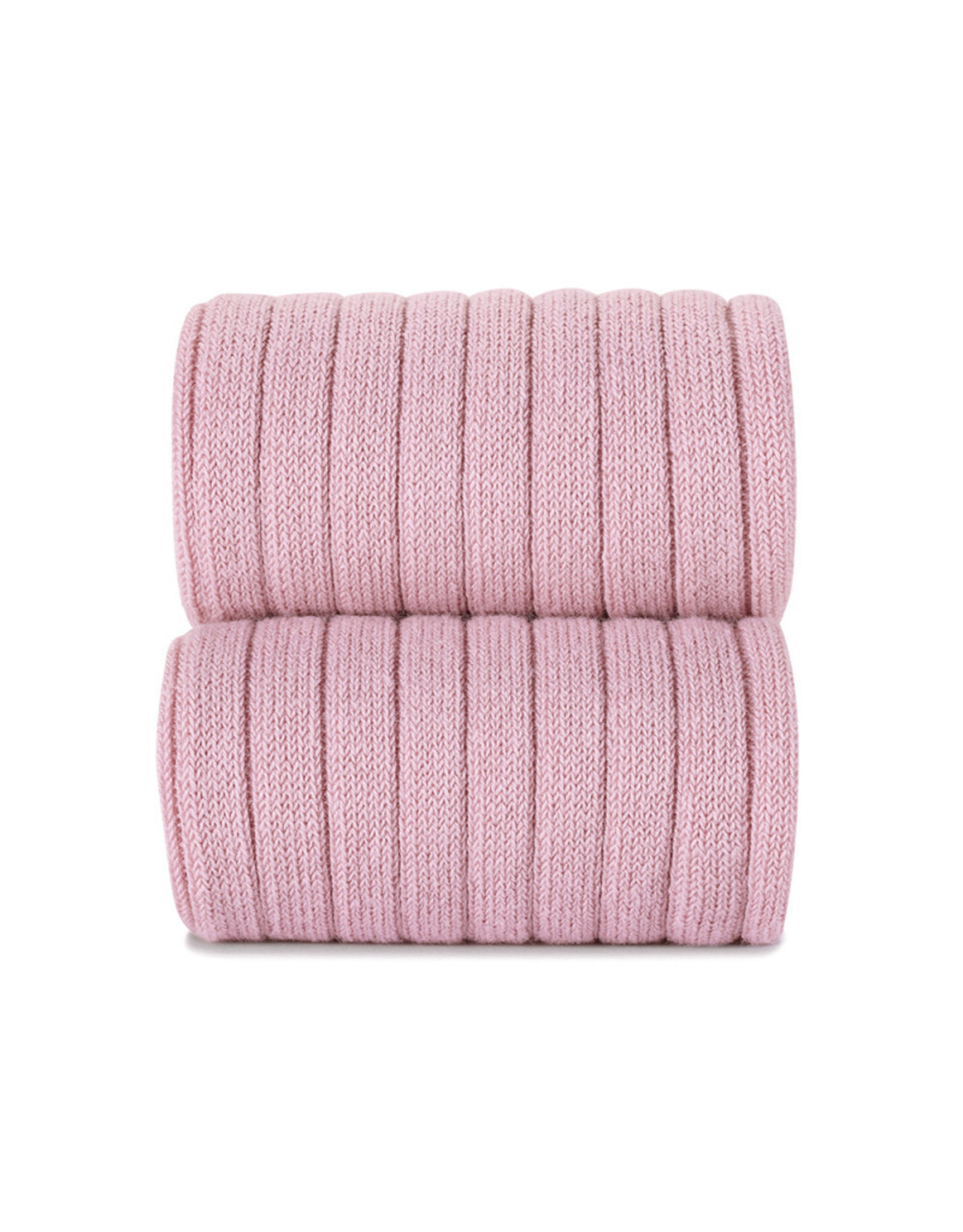 CONDOR Pale Pink Ribbed Short Socks