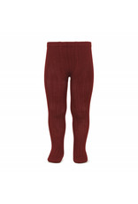 CONDOR Burgundy Ribbed Tights