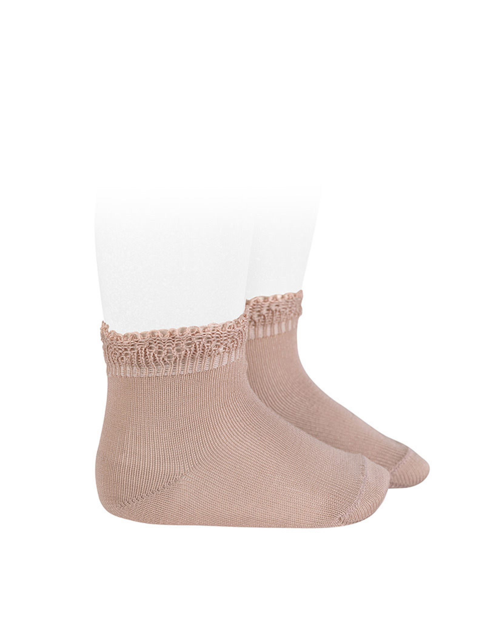 CONDOR Old Rose Openwork Cuff Short Socks