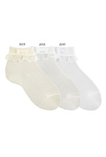 CONDOR Lace Short Socks with Folded Cuff