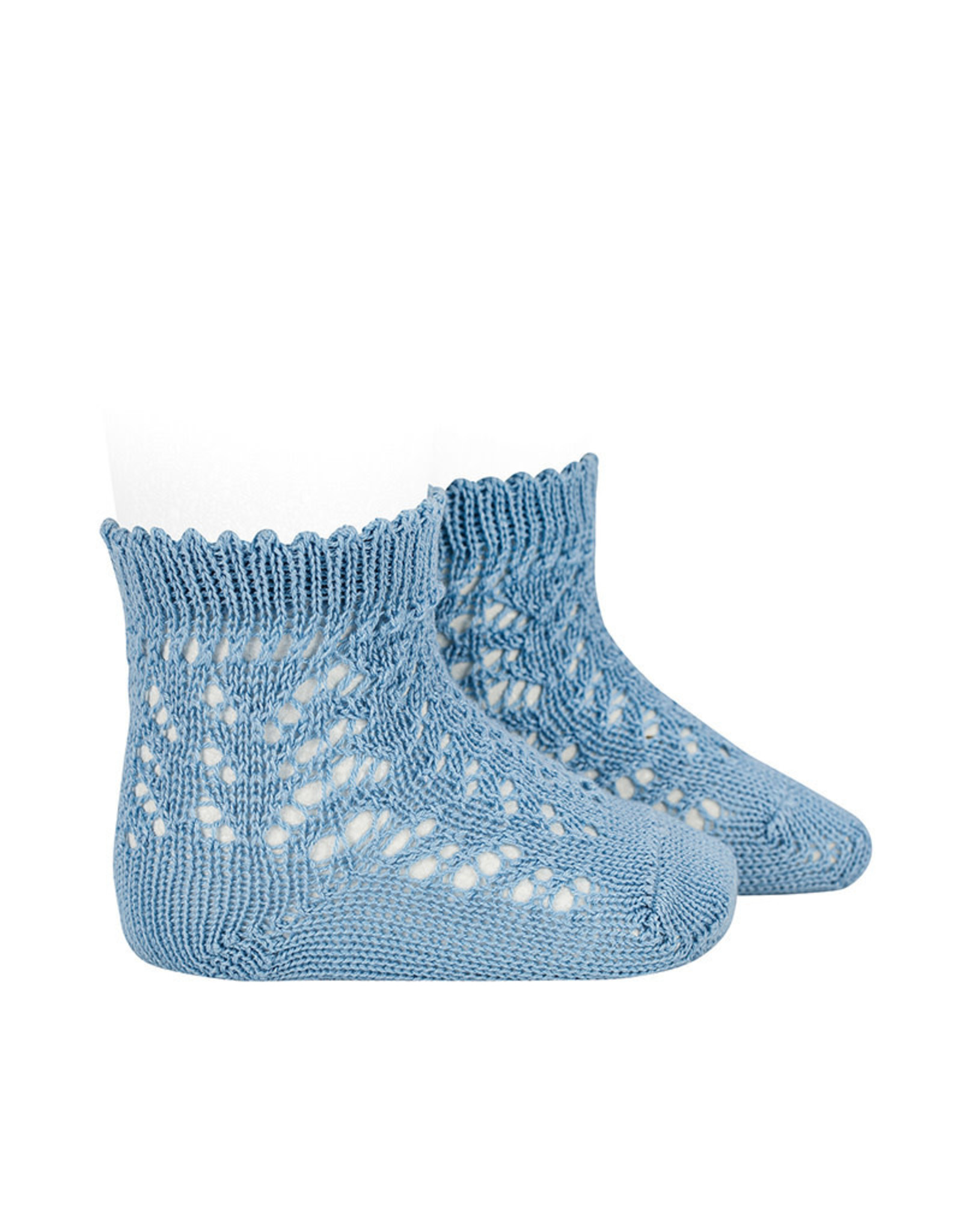 CONDOR Bluish Openwork Short Socks