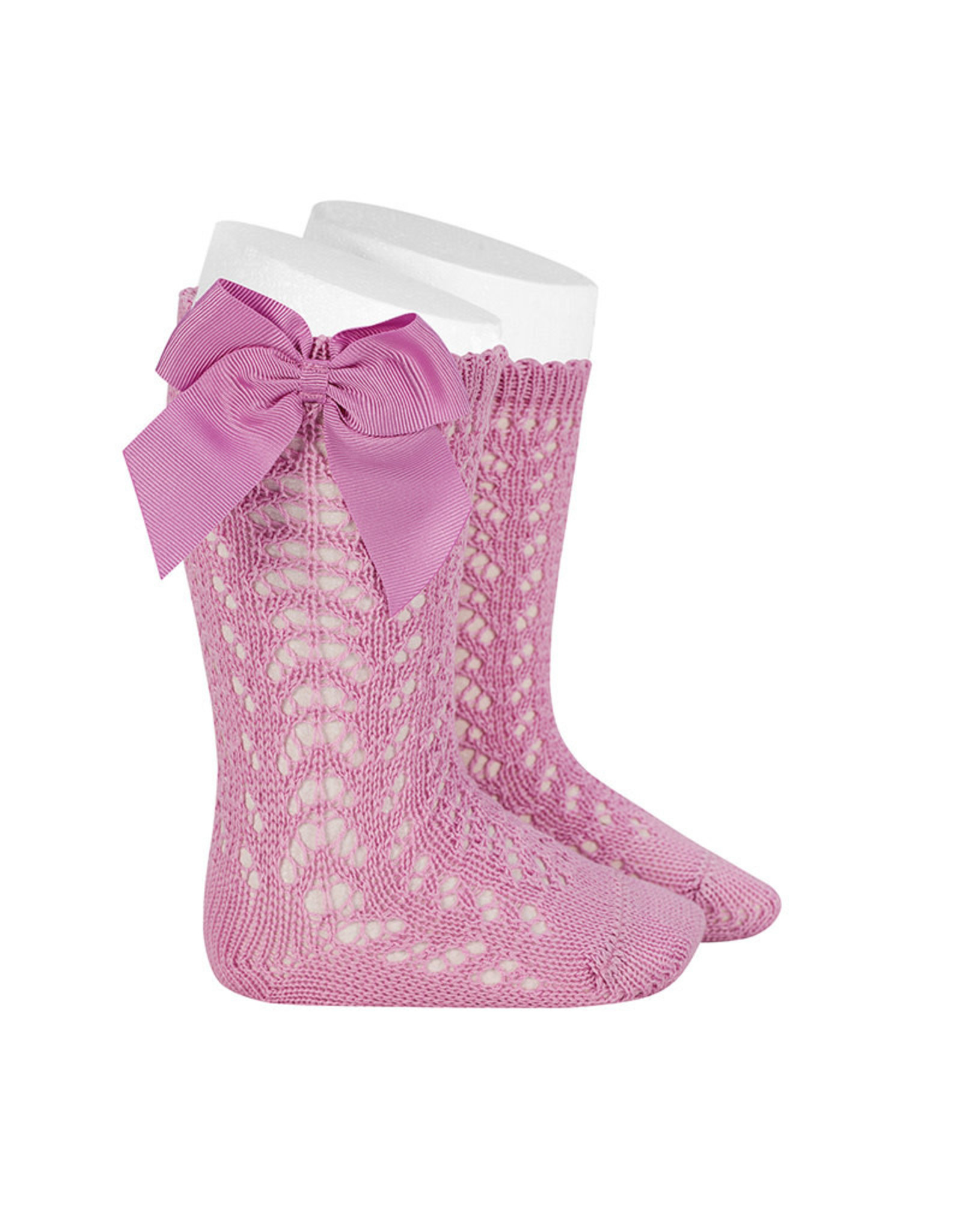 CONDOR Sakura Openwork Knee socks with Bow