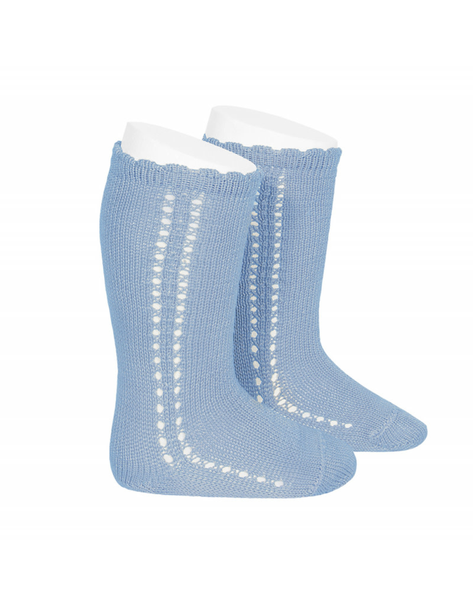 CONDOR Bluish Side Openwork Knee Socks