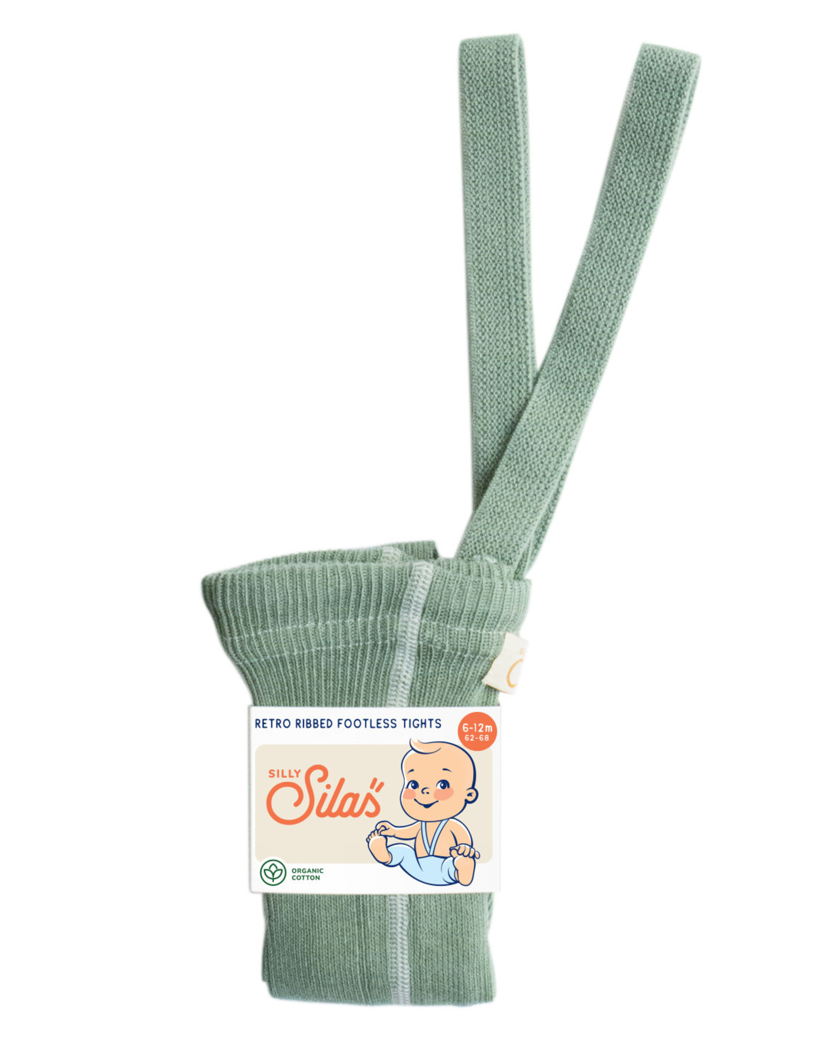 SILLY SILAS Matcha Latte Footless Tights with Braces
