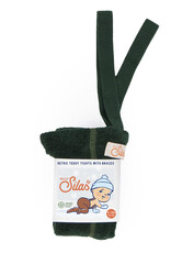Silly Silas SILLY SILAS Forest Green Teddy Footed Tights with Braces
