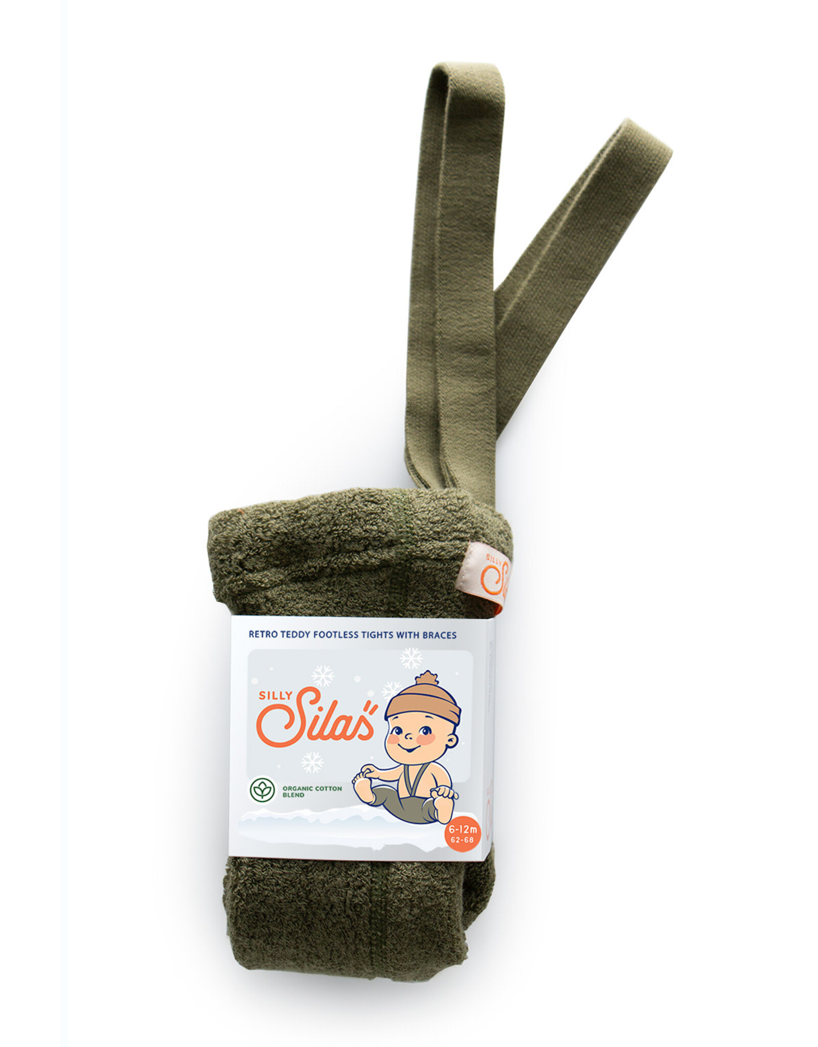 Silly Silas SILLY SILAS Olive Teddy Footless Tights with Braces