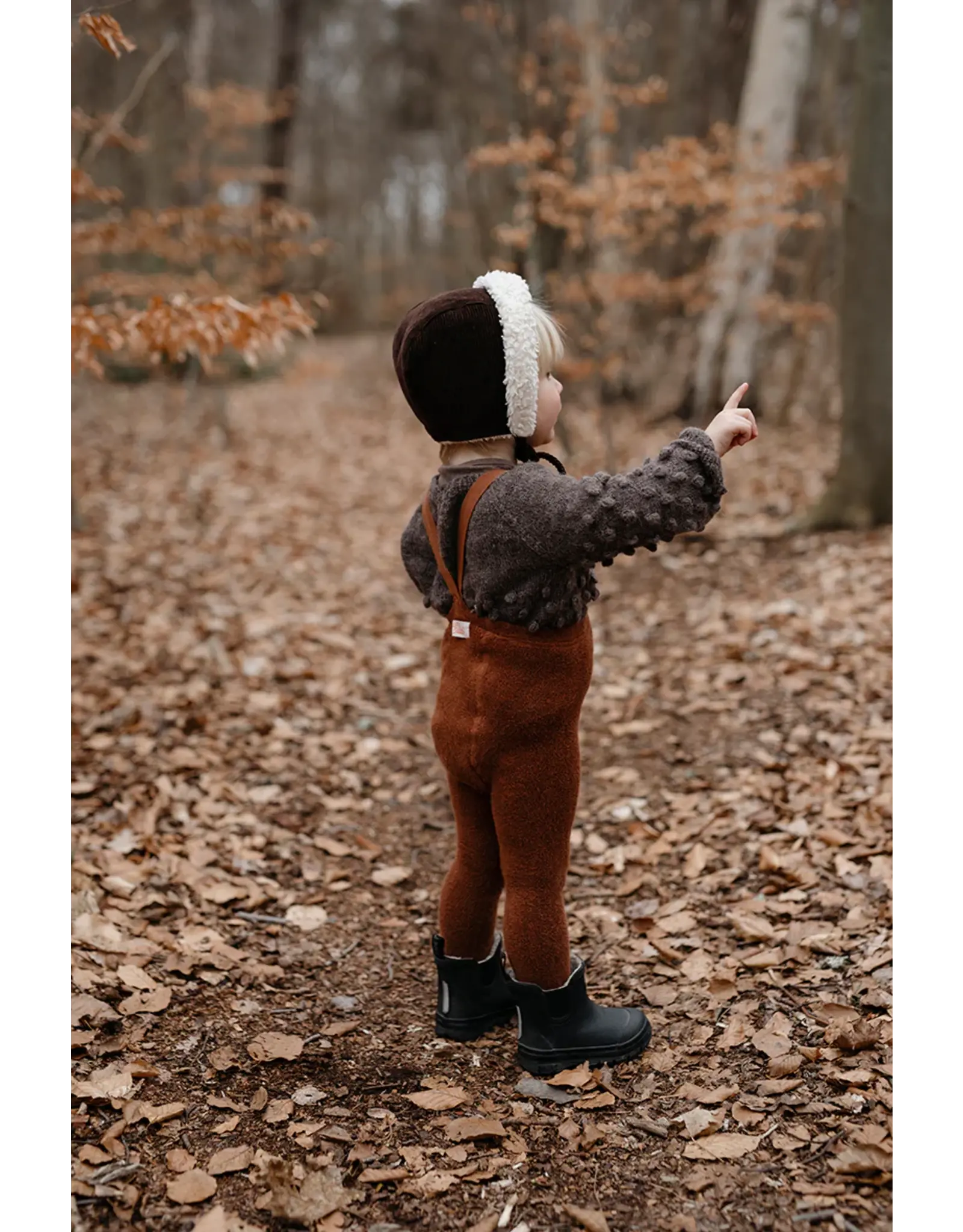 SILLY SILAS Cinnamon Teddy Footed Tights with Braces