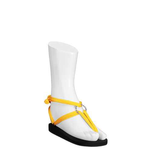 Classic Linten Geel met Zilveren Ringen