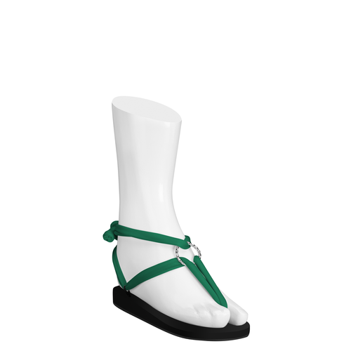 Classic Laces Dark Green with Silver Rings