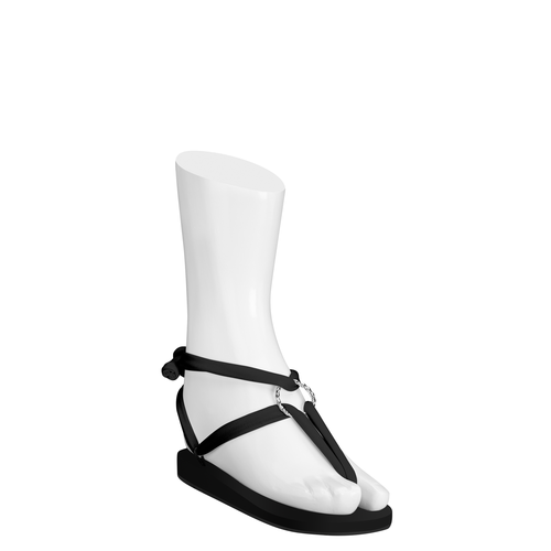 Classic Laces Black with Silver Rings