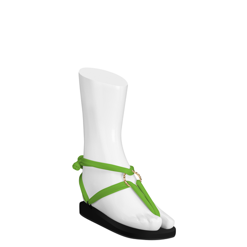 Classic Laces Green with Gold Rings