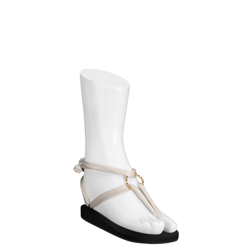 Classic Linten Taupe met Gouden Ringen