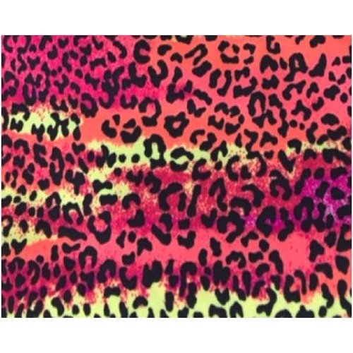 Classic Print Laces Pink Leopard with Gold Rings