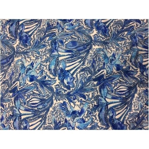 Classic Print Laces  Royal Blue with Gold Rings