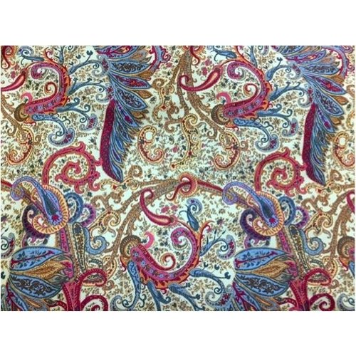 Classic Print Laces Gold Paisley with Gold Rings