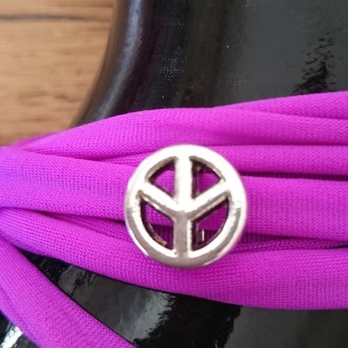 Silver Peace Sign Charm