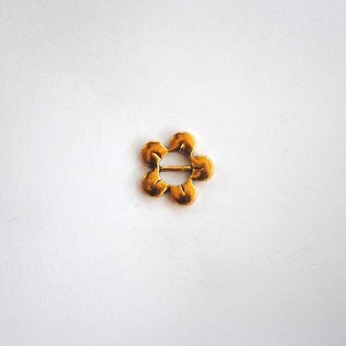 Gold Flat Flower Charm