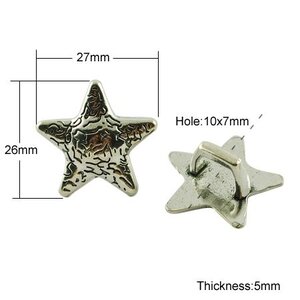 Big Silver Star Charm