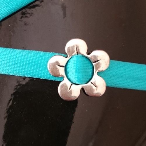 Silver Flat Flower Charm