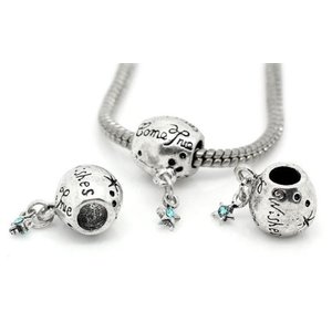 Silver 'Wishes Come True' Charm