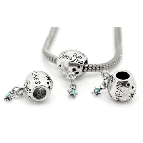 Silver 'Wishes Come True' Charm