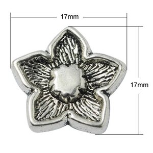 Silver Star Flower Charm