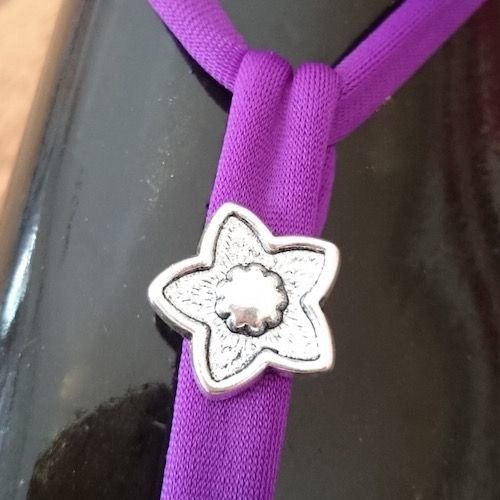 Silver Star Flower Charm