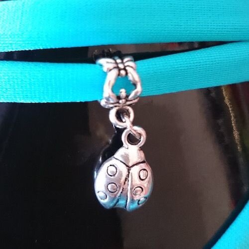 Charm Marienkäfer silber