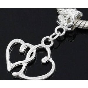 Silver Hearts Charm