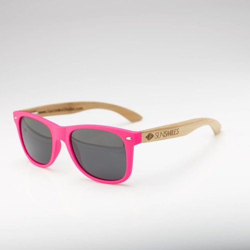 Bamboo Sunglasses Hot Pink