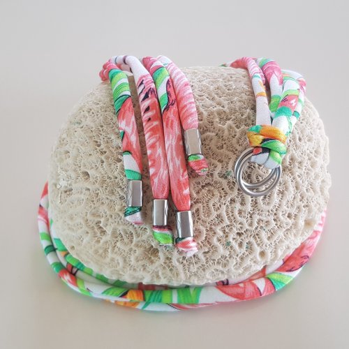 Gladiator Print Laces White Flamingo