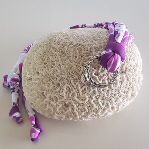 Classic Print Laces  Lila Flower with Silver Rings Classic Print Laces  Lila Flower with Silver Rings
