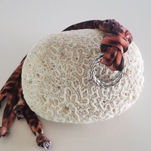 Classic Print Linten Leopard met Zilveren Ringen