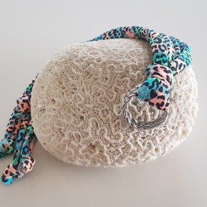 Classic Print Linten Green Leopard met Zilveren Ringen