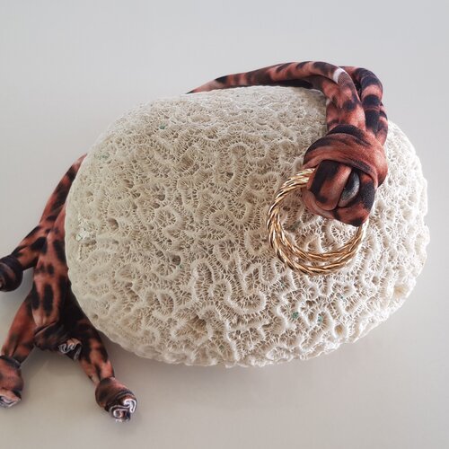 Classic Print Laces  Leopard with Gold Rings