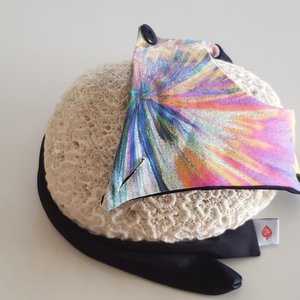 Stoff-Sandalen im Ballet-Stil Yellow Tie-dye