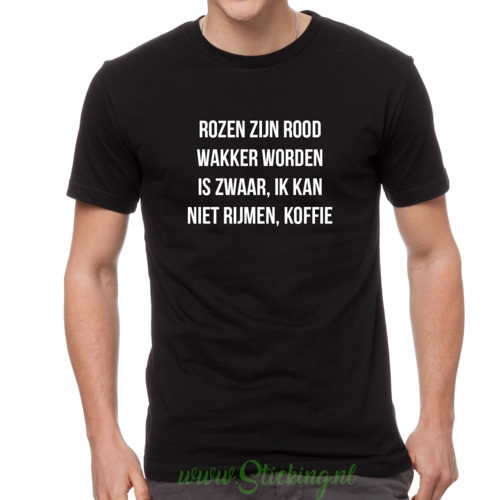 Heren shirt *Rijmen koffie* 